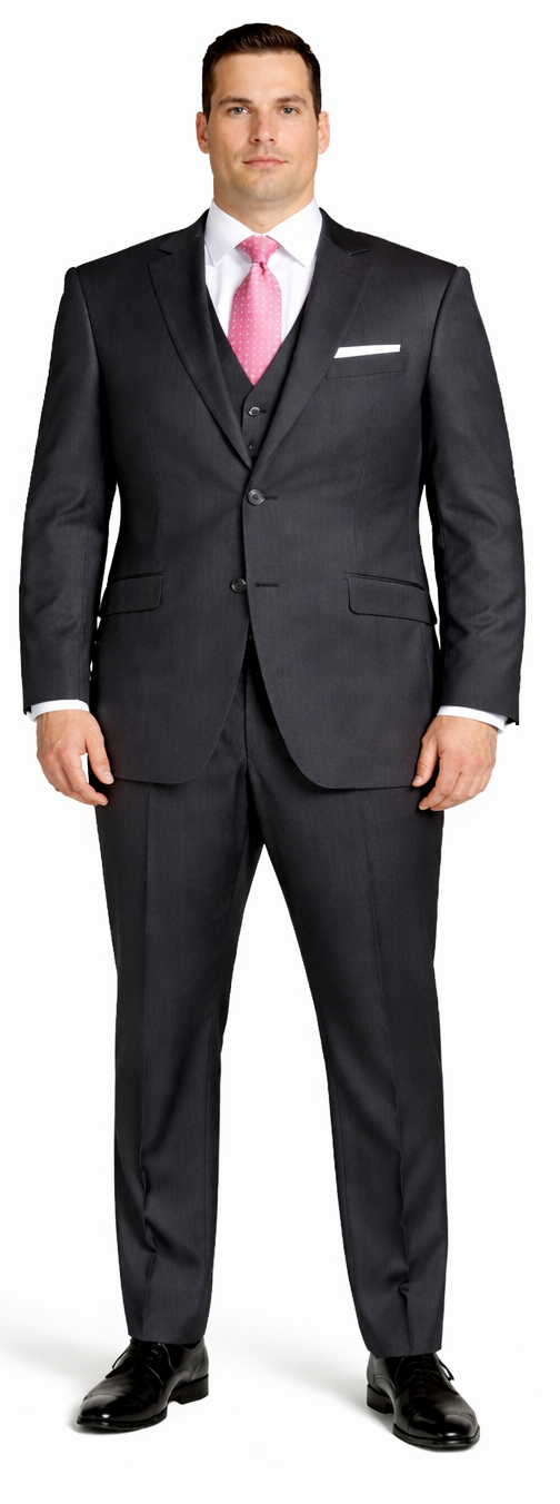 Mantoni Charcoal Two-button Wool Suit - 34 Short or Extra Small
