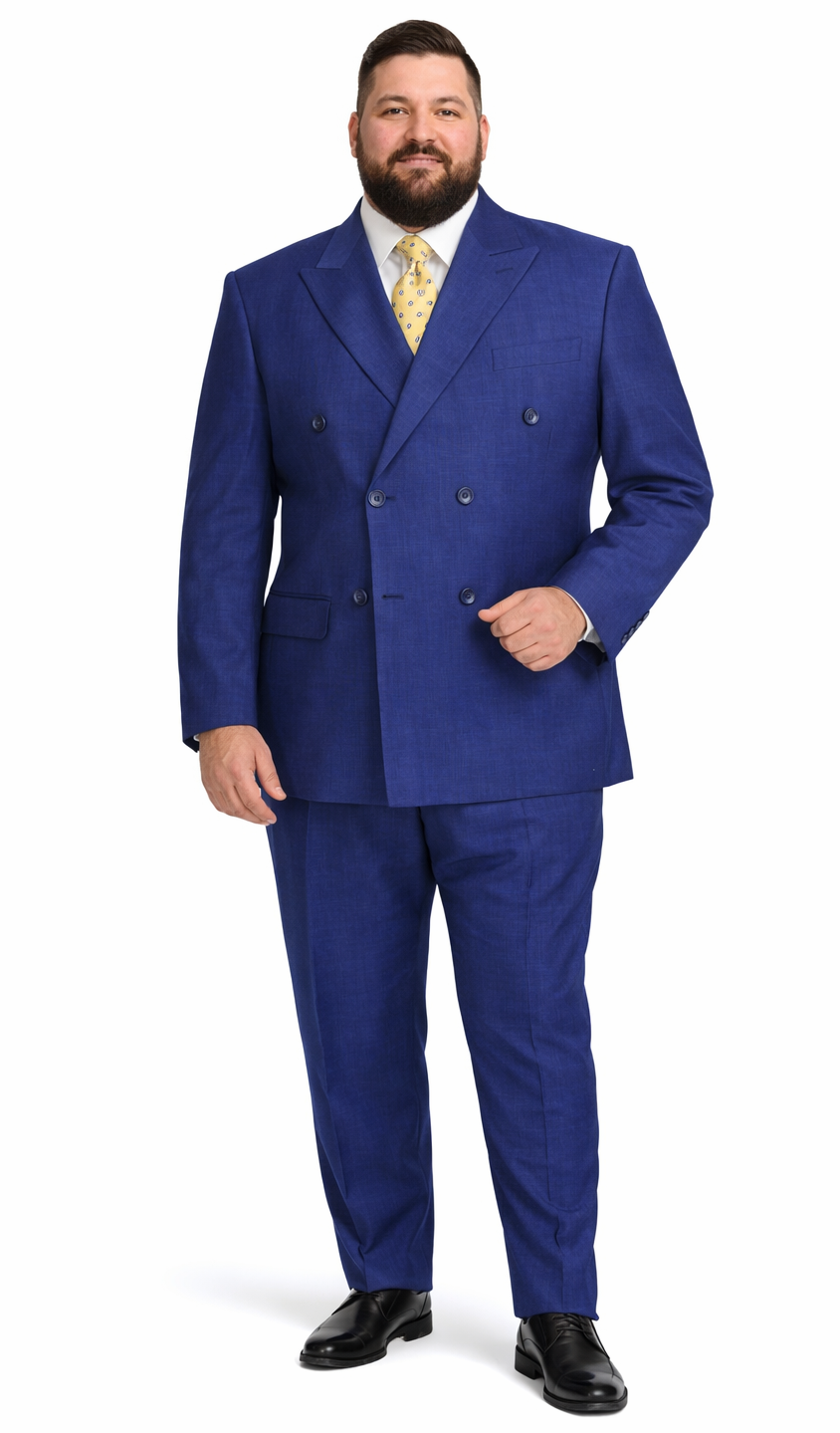 Mantoni Double-Breast Black, Grey, or Navy Wool Suit - 34 Short or Extra Small