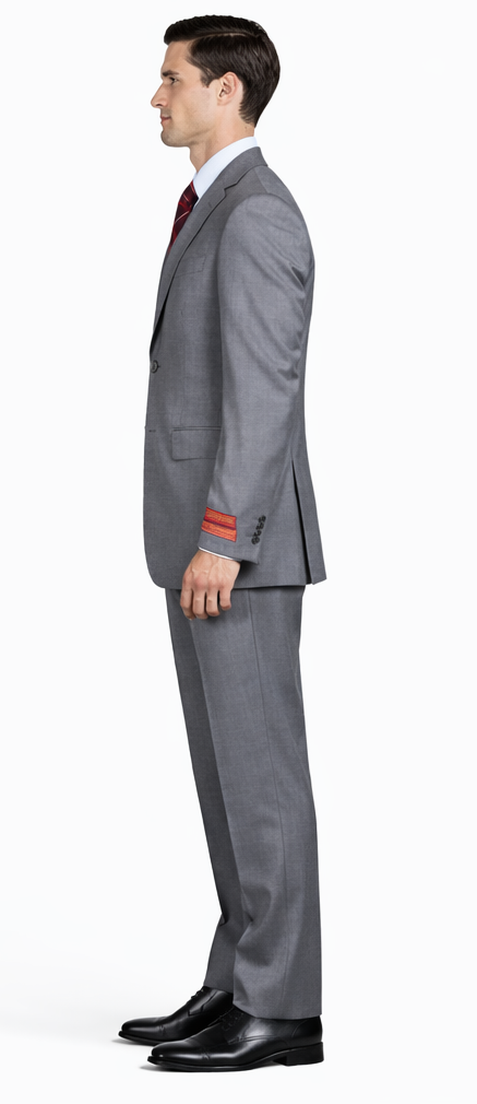 Mantoni Gray Two-button Super Wool Suit - 34 Short or Extra Small