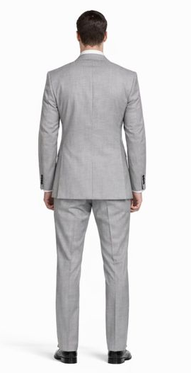 Mantoni Lt. Gray Two-button Wool Suit in Modern or Slim-Fit - 34 Short or Extra Small