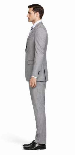 Mantoni Lt. Gray Two-button Wool Suit in Modern or Slim-Fit - 34 Short or Extra Small