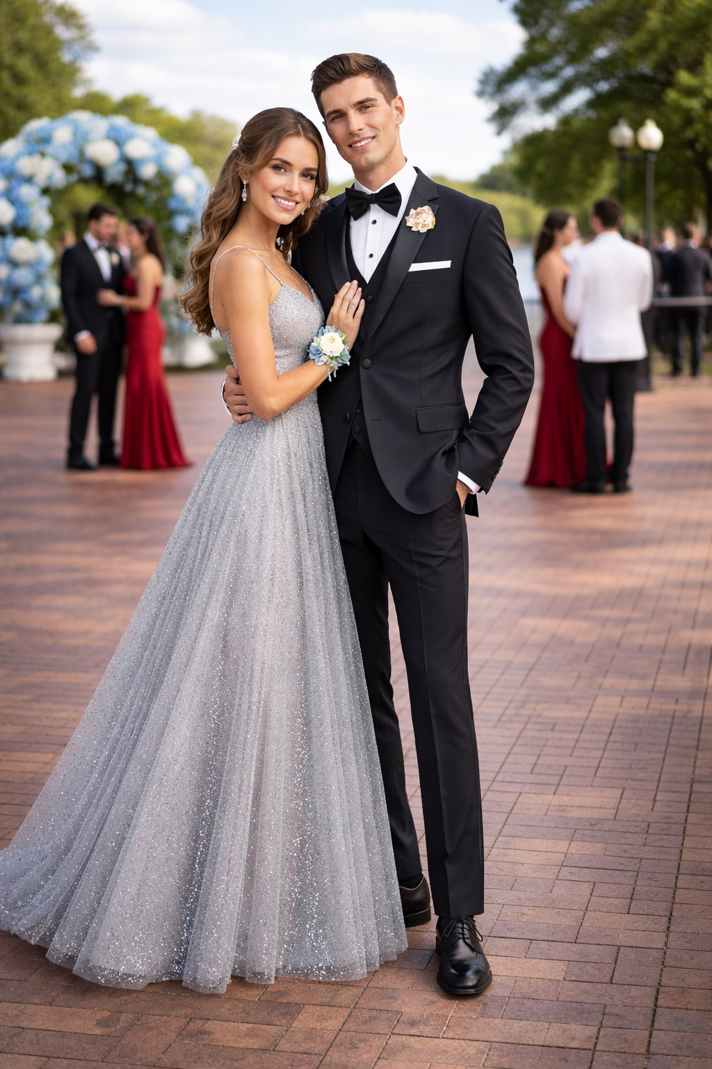 Mens Tiglio Black Tuxedo – Classic Formal Dinner Suit for Wedding, Prom and Black Tie Events - 34 Short or Extra Small