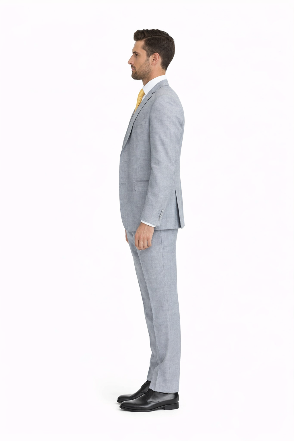 Tiglio Light Gray Suit for Men – Elegant Wedding and Business Formal Suit - 34 Short or Extra Small