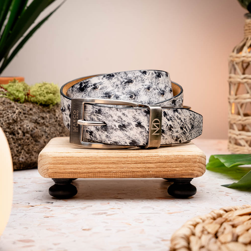 Marco Di Milano Domenico Belt Antique Newspaper - 40