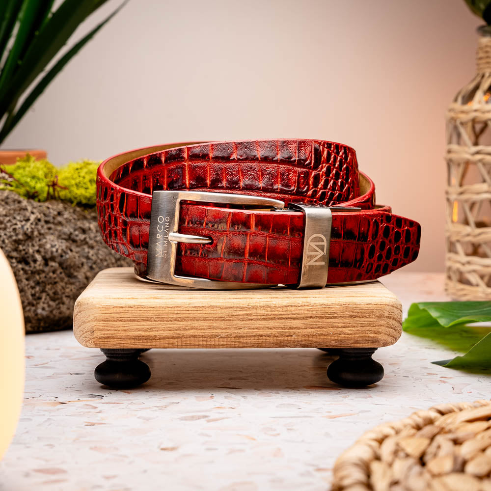 Marco Di Milano Emilio Belt Antique Red - 36