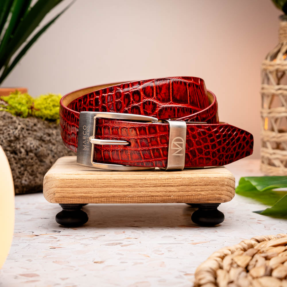 Marco Di Milano Riccardo Belt Antique Red - 36