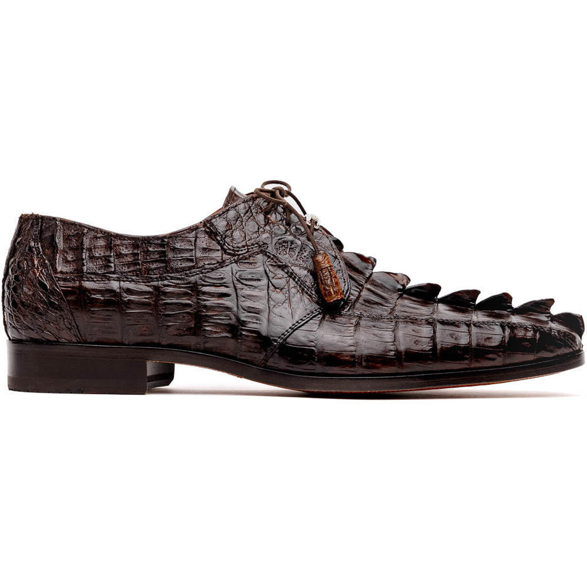 Marco Di Milano Men's Brown Hornback Exotic Shoes Bike Toe Cancun - 9.5