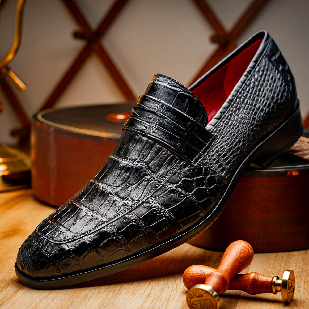 Marco Di Milano Matteo Black Leather Luxury Shoe - 9 USA