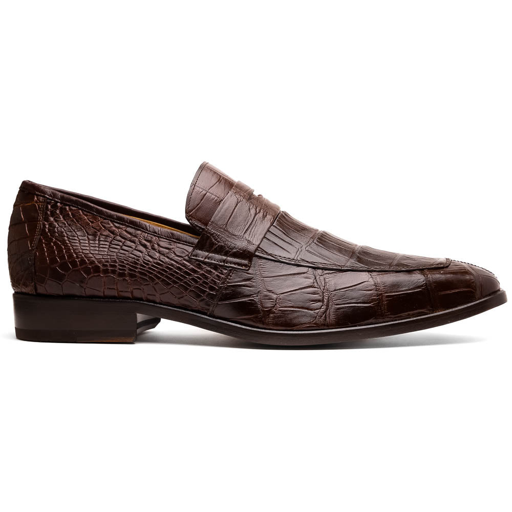 Marco Di Milano Matteo Brown Alligator Penny Loafer - 8