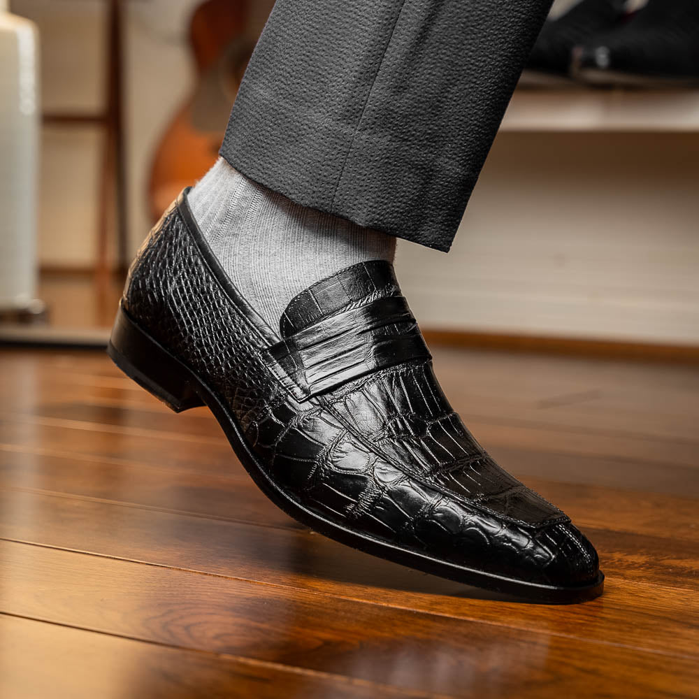 Marco Di Milano Matteo Black Leather Luxury Shoe - 9 USA