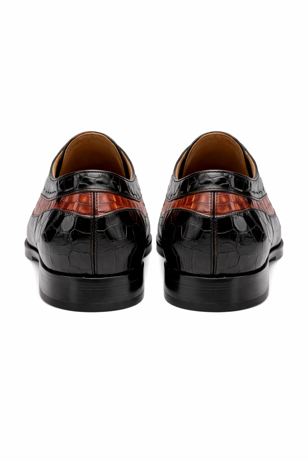 Mauri Dark Brown Gold Alligator Shoes Made Italy Scarface-New Designer Collection - 9