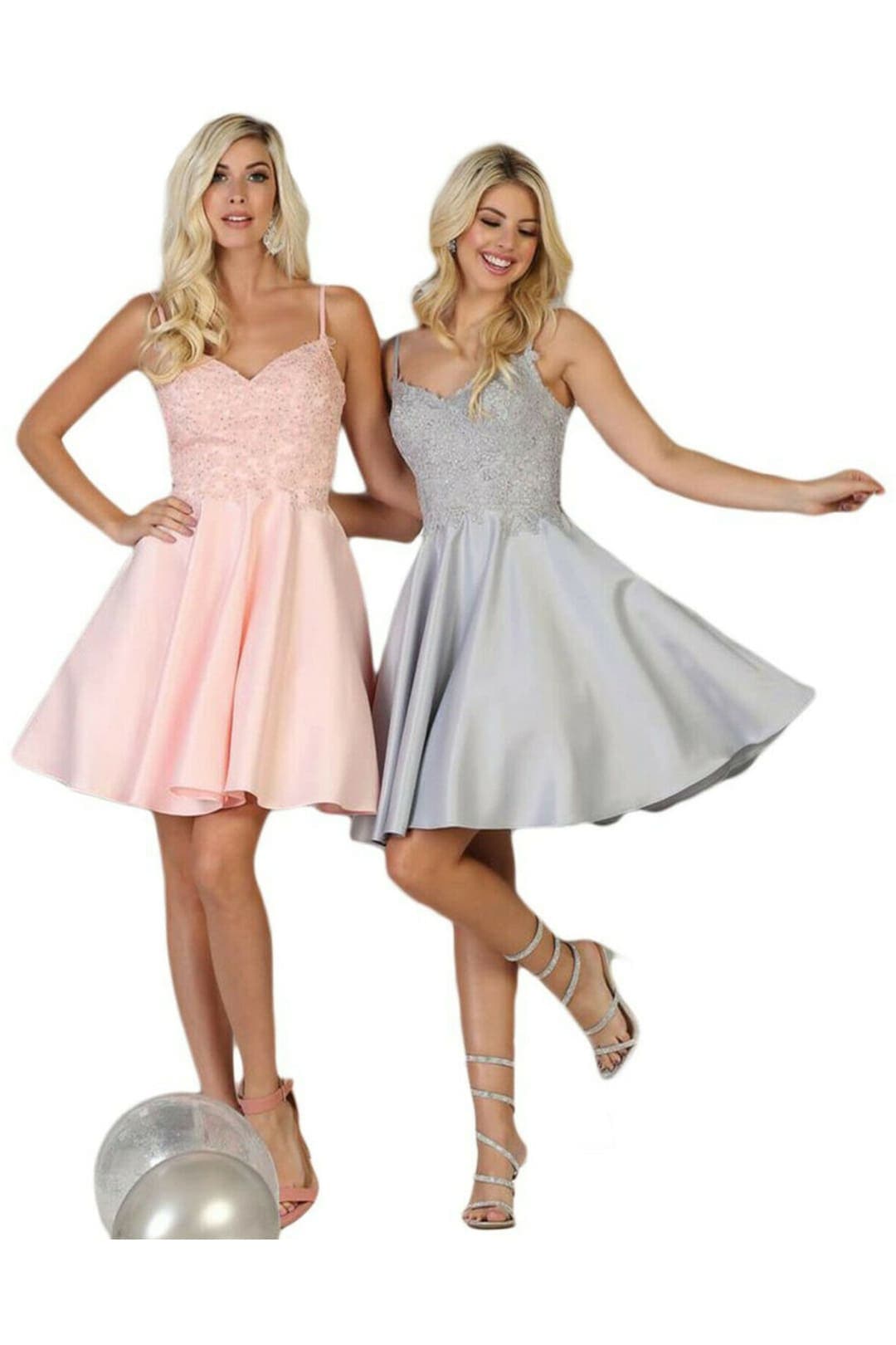 Quince Dama Dresses - Short Quinceanera Dresses in Color Blush - 10