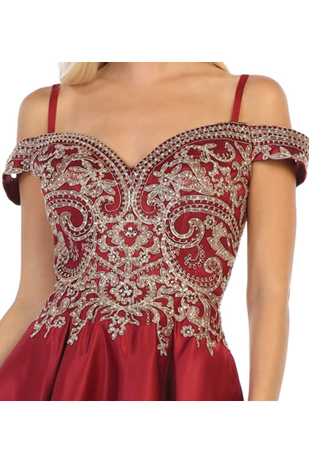 Quince Dama Dresses - Short Quinceanera Dresses in Color Burgundy - 4