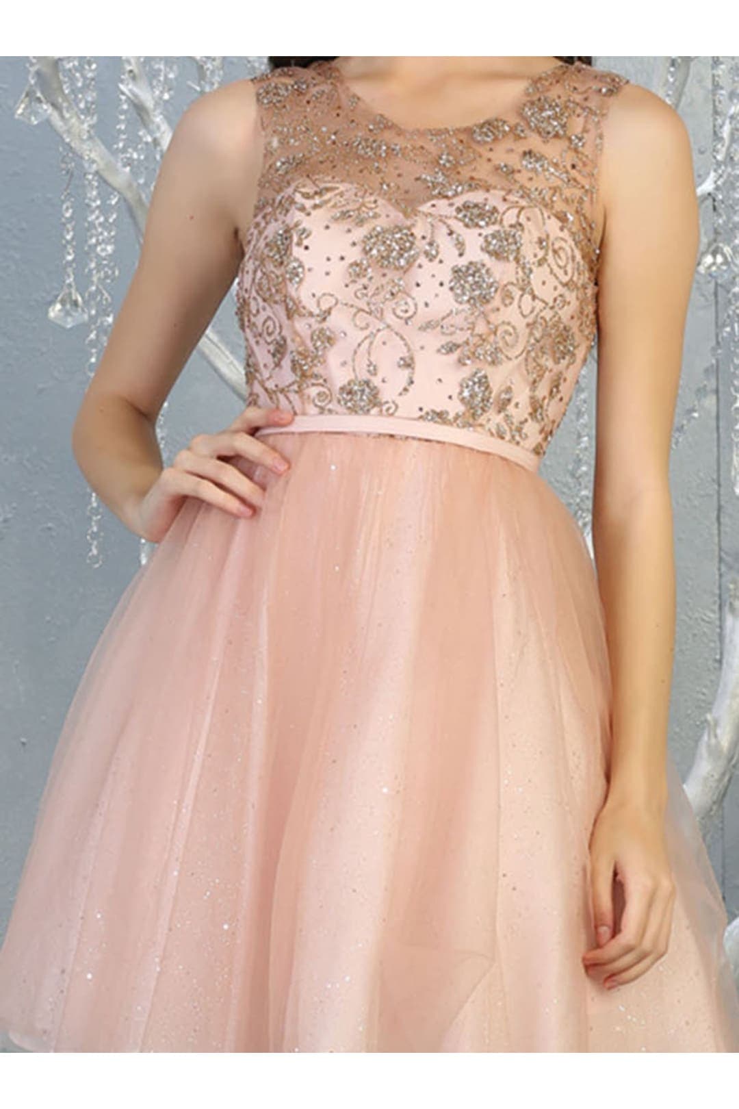 Quince Dama Dresses - Short Quinceanera Dresses in Color Blush - 2