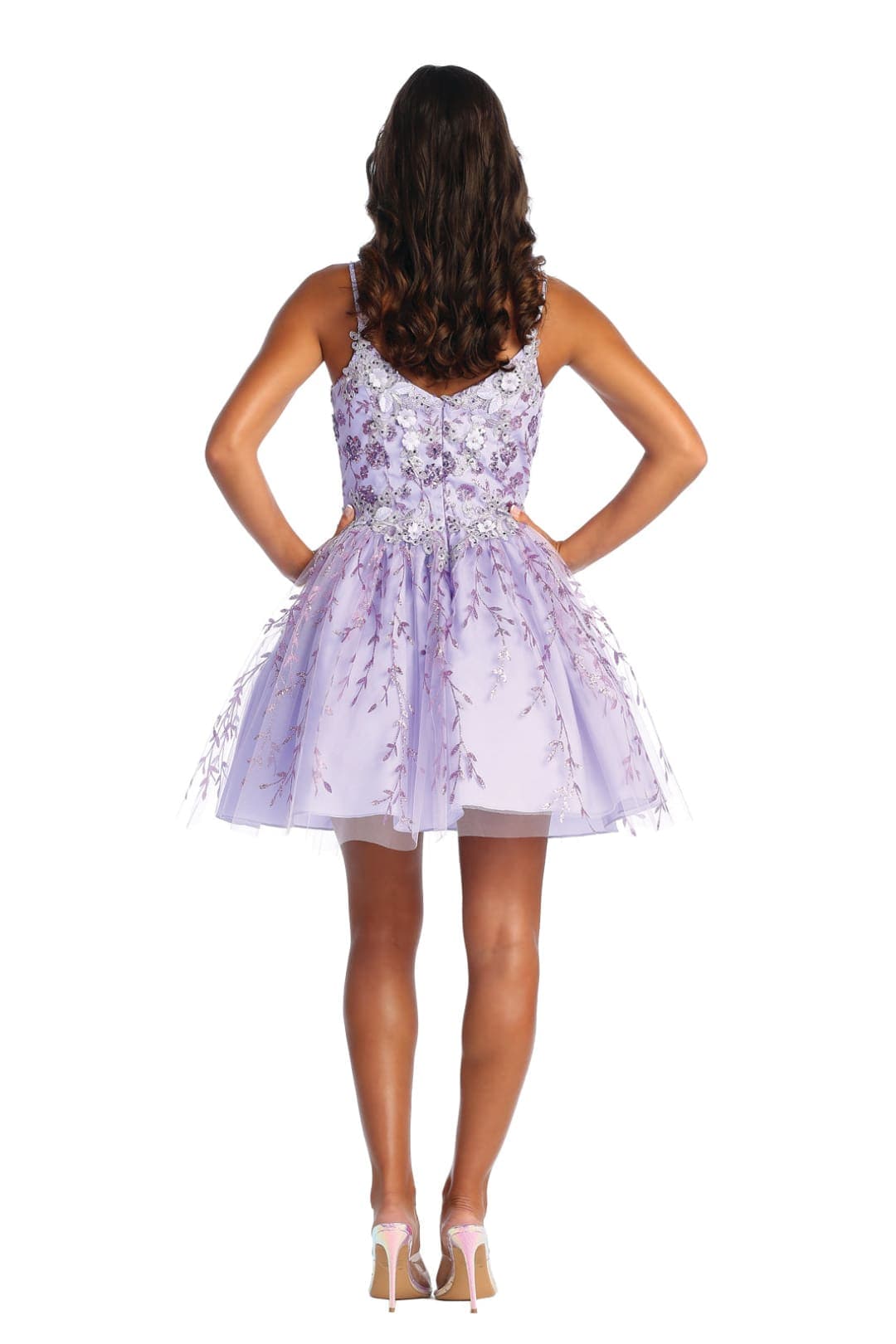 Quince Dama Dresses - Short Quinceanera Dresses in Color Lilac - 8