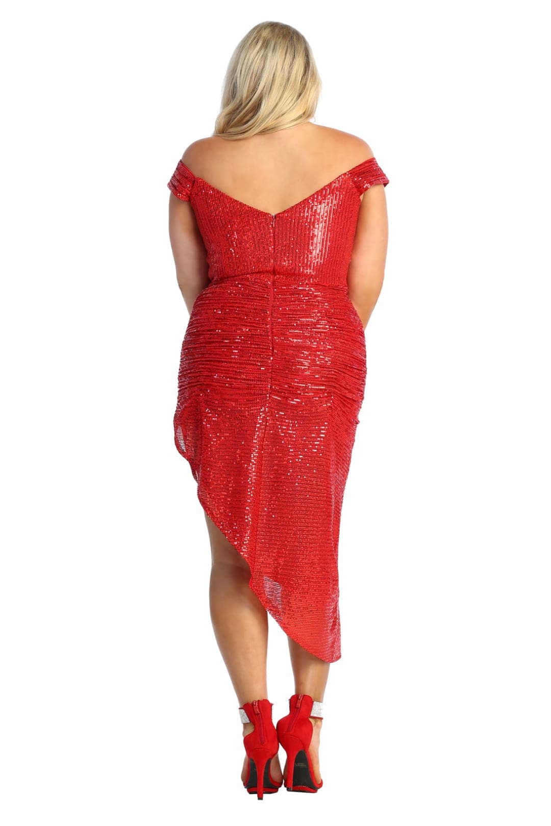 Quince Dama Dresses - Short Quinceanera Dresses in Color Red - 4