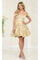 May Queen MQ1933 Foldover Panel A-Line Dress - Champagne / 2 - Dress