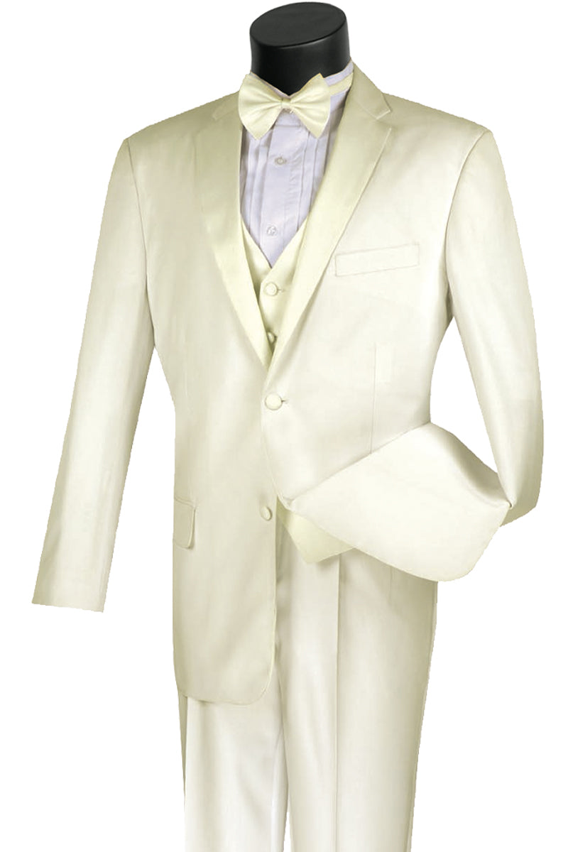 Mens Vested 2 Button Classic Tuxedo in Iory - 40 Short