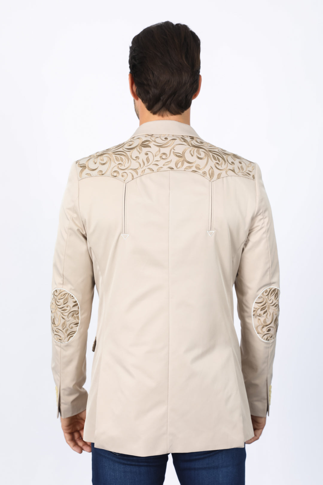 Men’s Embroidery Blazer – Fashion Designer Dress Jacket for Formal and Party Wear - S