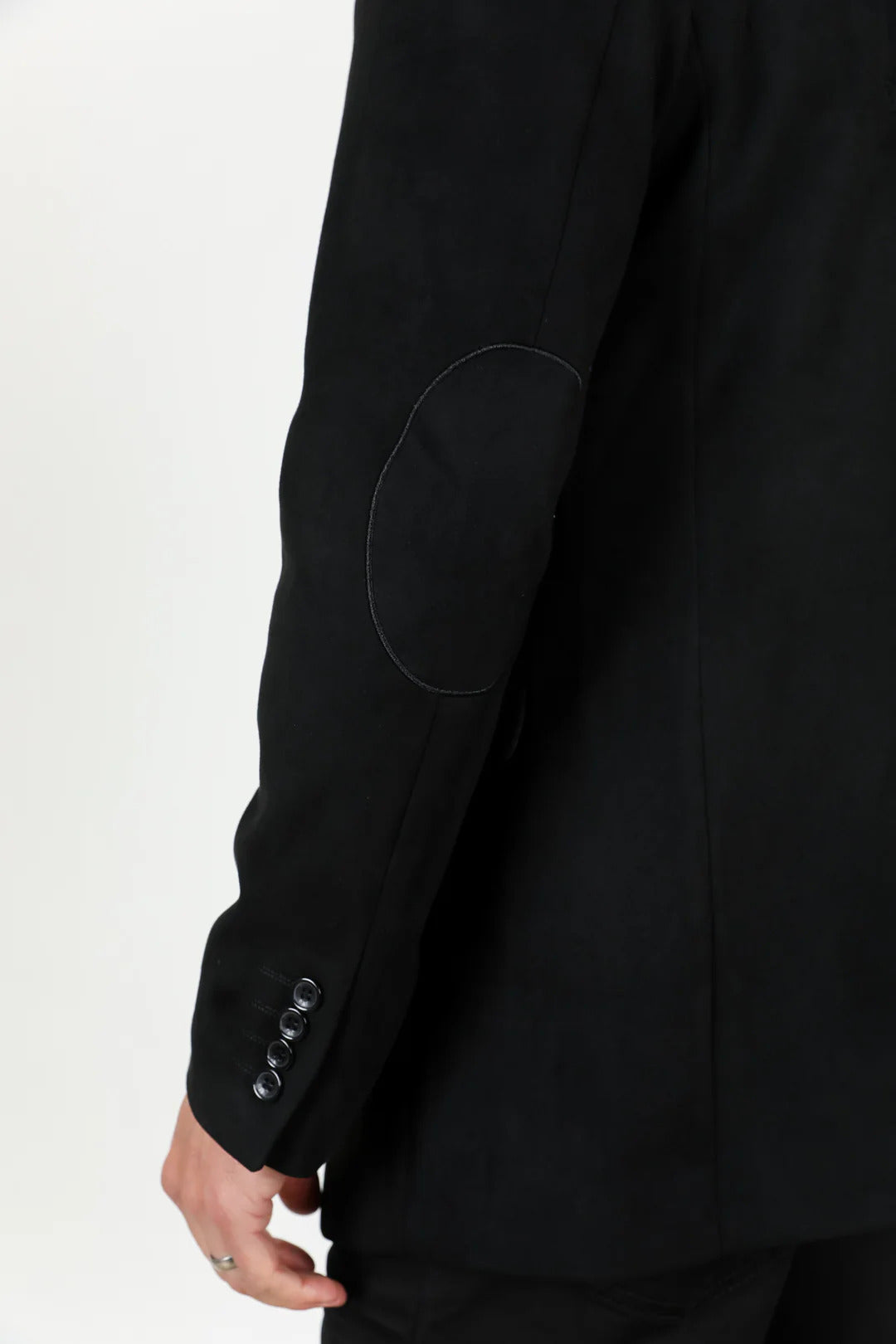 Double Button Suede Western Blazer Black - 36 Short