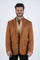 Men’s Camel Faux Suede Double Button Blazer – Stylish Casual Sport Coat