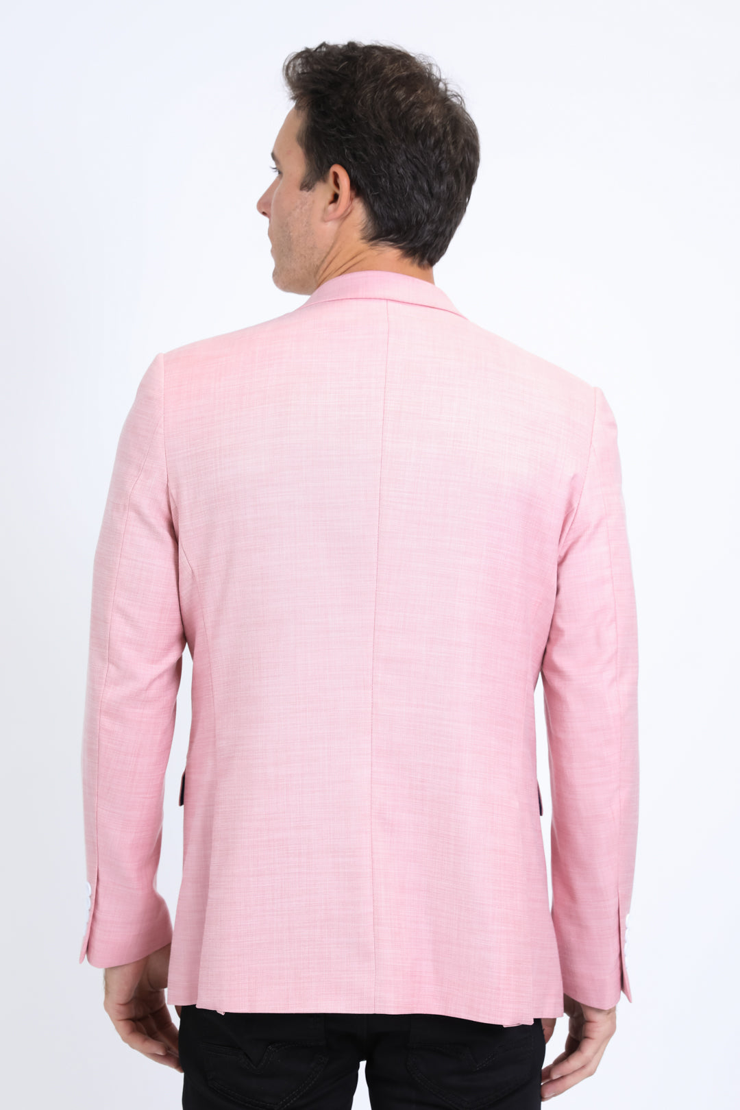 Men’s Pink Sport Coat – Modern Fit Stretch Blazer for Evening Wear - S