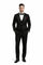 Men One Button Floral All Black Tuxedo with Shawl Lapel – 3 Piece-New Designer Collection