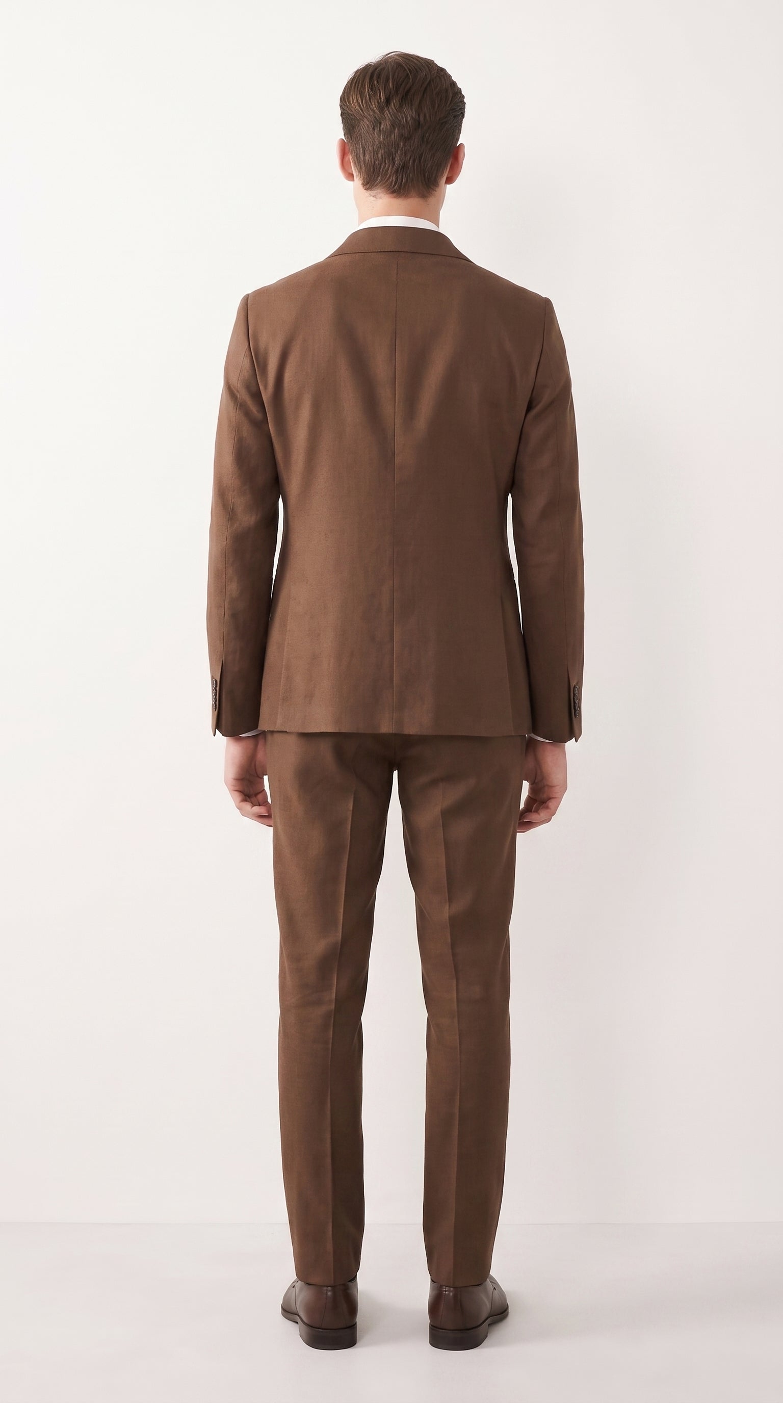 Mens Chestnut Brown 3-Piece Suit – Two-Button Wedding, Business and Formal Suit with Vest Modern Fit - 34 Short or Extra Small