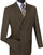 Brown Double Breasted Regular Fit Suit