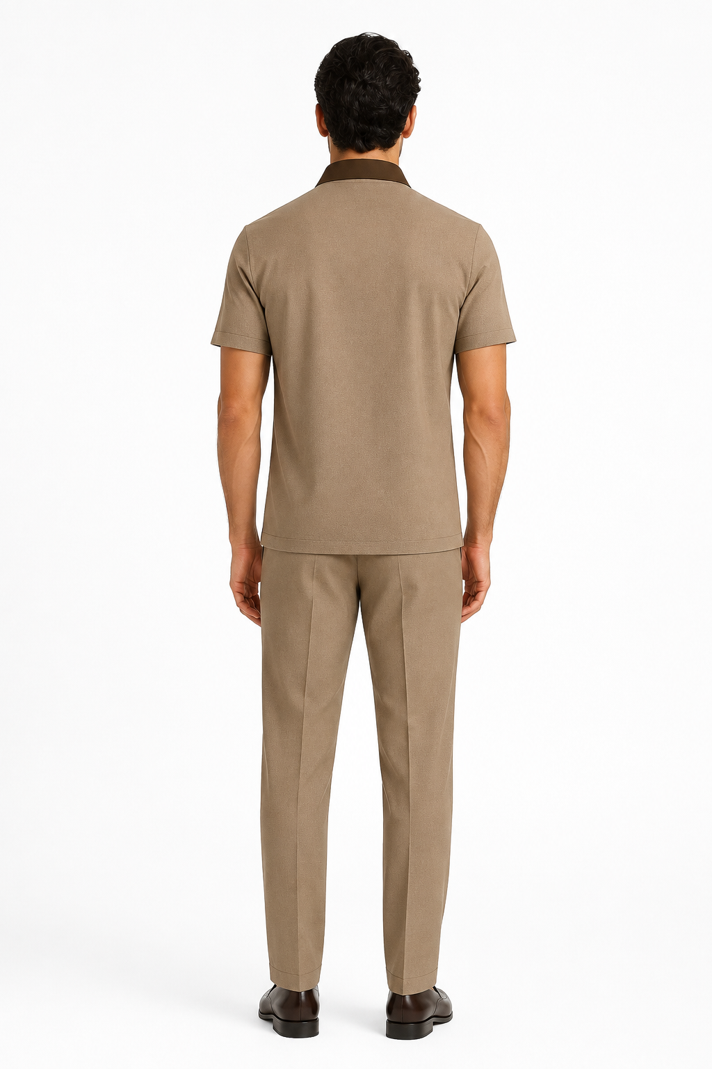 Mens Houndstooth Walking Suit by Dreams by Zacchi â€“ 2 Piece Lei sure Set in brown/tan- $99