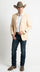 Mens Light Tan Peachish Champaign Cowboy Blazer Western Style Sport Coat Jacket for Country Wedding, Rodeo