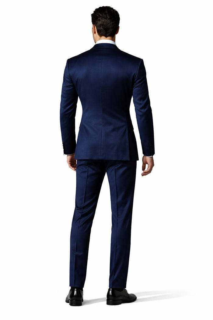 Mens 007 James Bond Navy Wool Tuxedo
