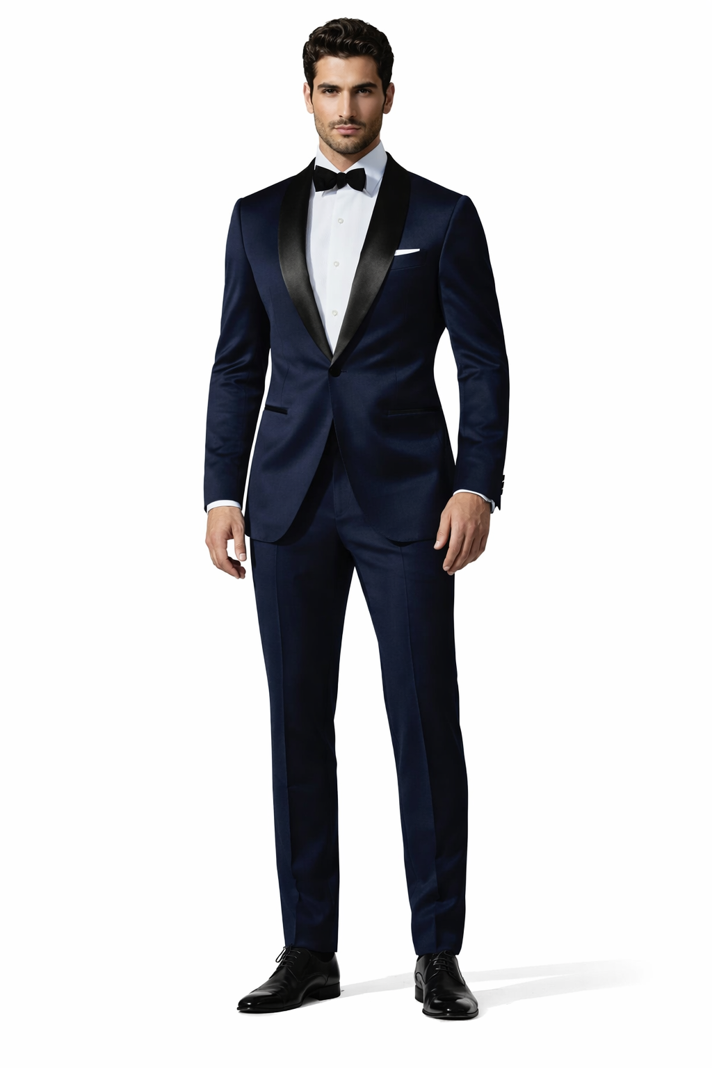 Mens 007 James Bond Navy Wool Tuxedo