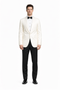 Men's 100% Merino Wool Snow White Shawl Collar Dinner Jacket-New Designer Collection