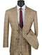 Mens 1930s Camel Plaid 3 Piece Suit Three Piece