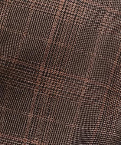 Mens 1930s Chestnut Brown Plaid 3 Piece Dress Suit