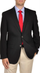 "Wholesale Mens Jackets - Wholesale Blazer - "Black Two Button Mabin Blazer