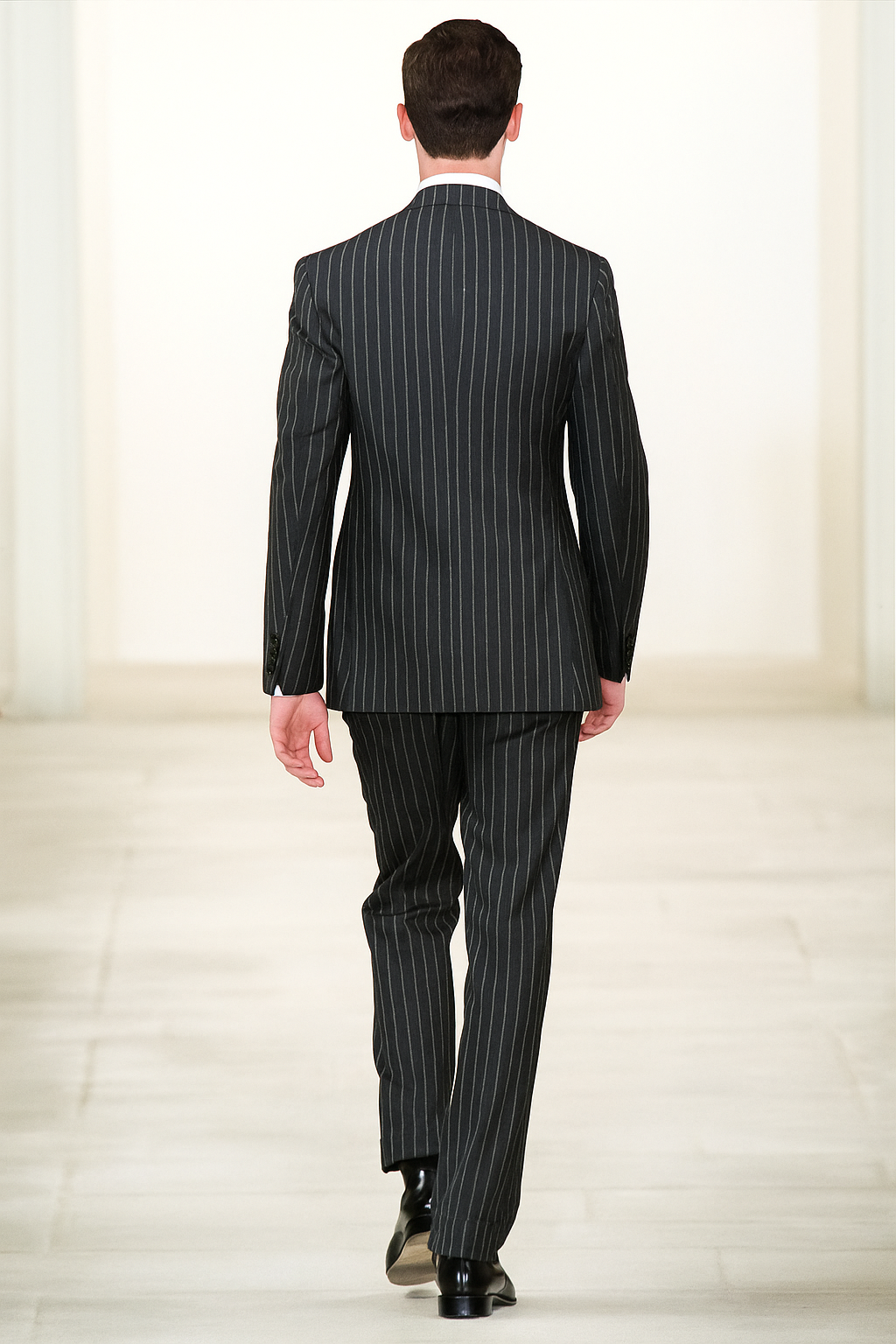 Mens 2 button Gangster Pinstripe homecoming Suit in Black and White - 38 Short Jacket+32 Waist Adjustable 28to34)(Height: 5 4 to5 7 )(Neck  15-16.5)S-M)