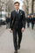 Mens 2 button Gangster Pinstripe homecoming Suit in Black and White