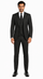 Mens 2 Button Gangster Pinstripe Pattern homecoming   Suit in Black - New Arrival