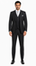 "Bold Pinstripe Gangster Suit - Men's 2-Button Vested in Black"