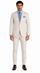 Men's 2PC Summer Seersucker Modern Fit Tan Pinstripe Suit - New Arrival