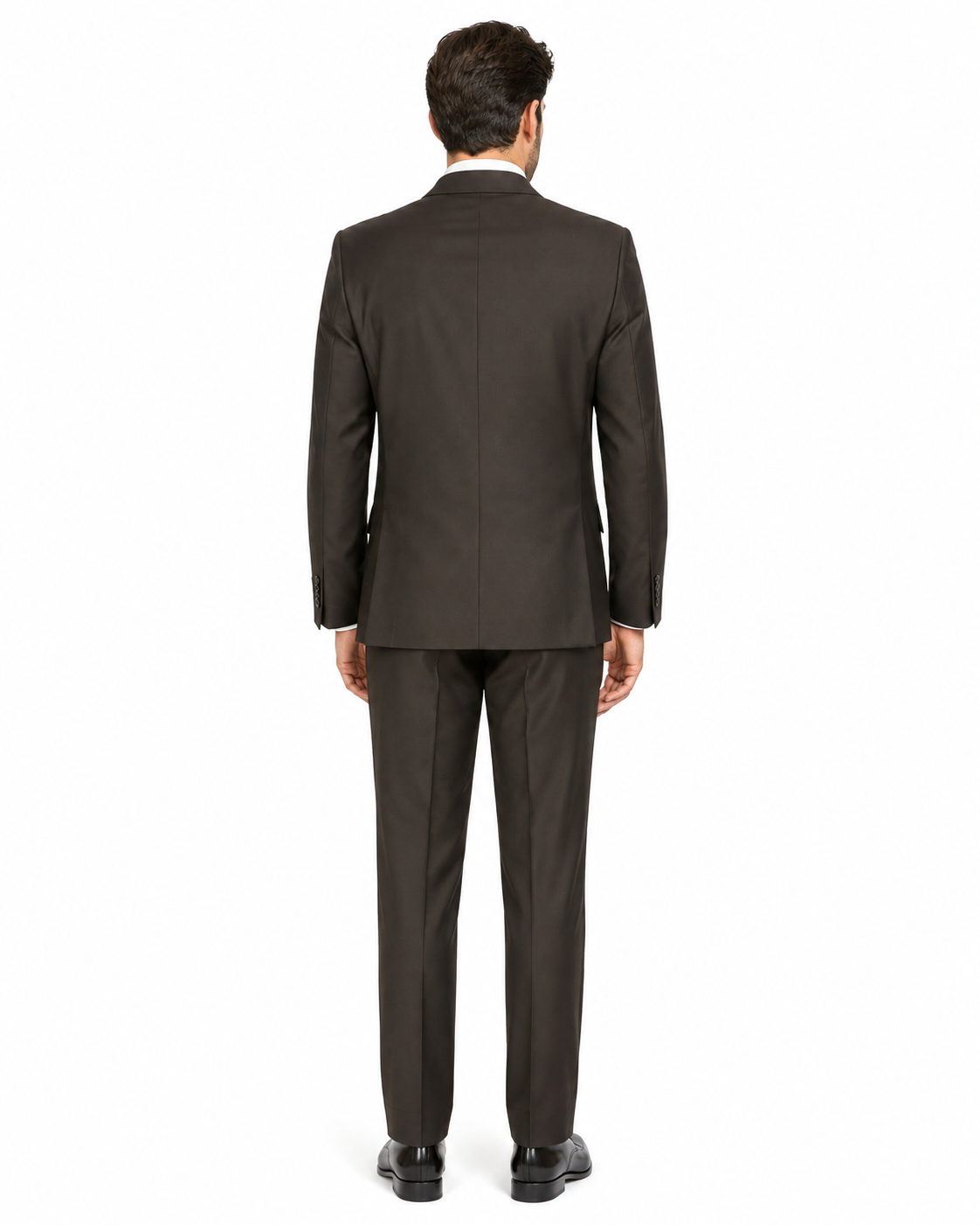 "Classic Fit Men's 3-Button Vested Suit in Brown - Basic Style"