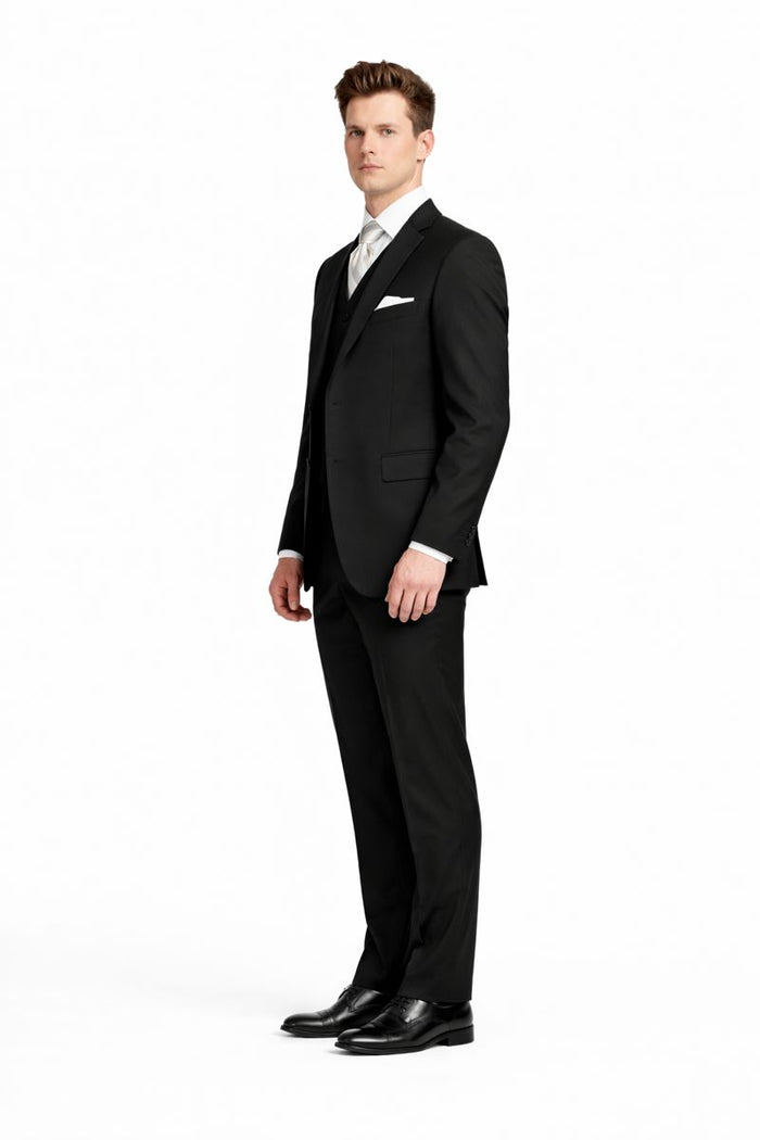 Men's 3 Piece Classic Suit Black - Three Piece Suit-New Designer Collection