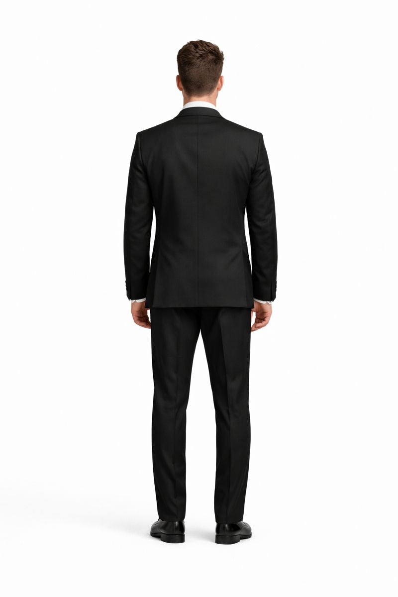 Men's 3 Piece Classic Suit Black - Three Piece Suit-New Designer Collection - 52 Long