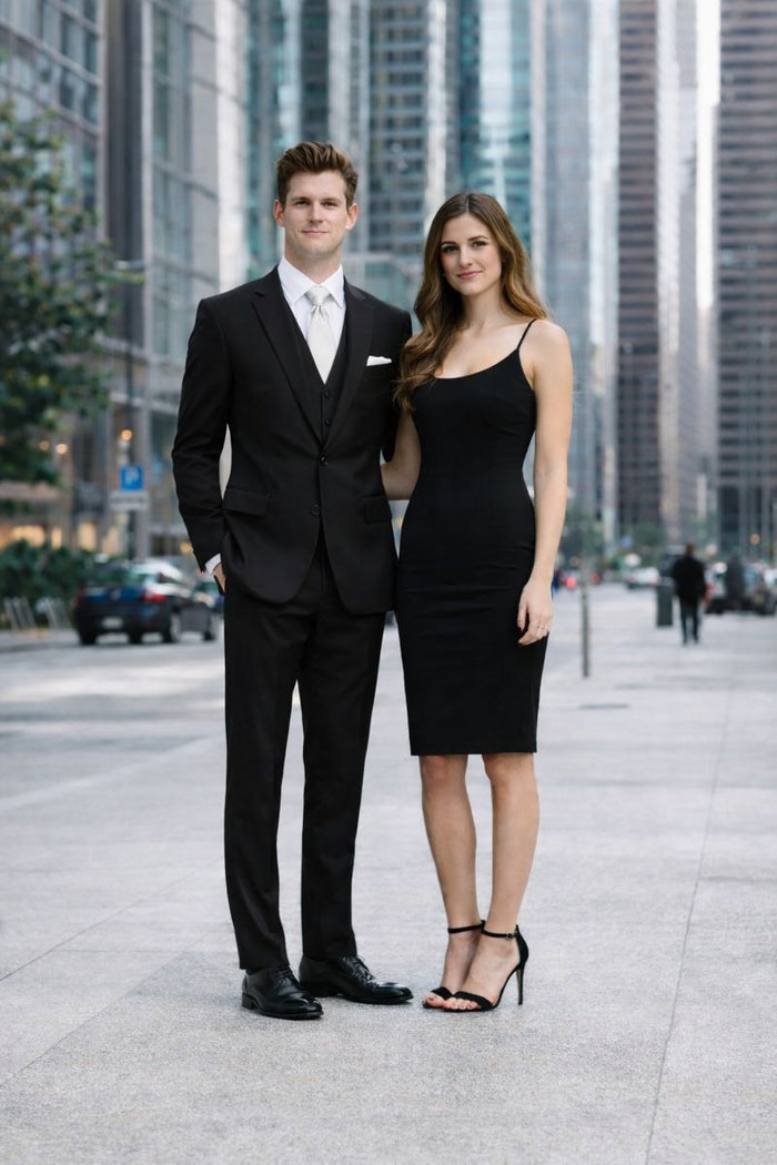 Men's 3 Piece Classic Suit Black - Three Piece Suit-New Designer Collection
