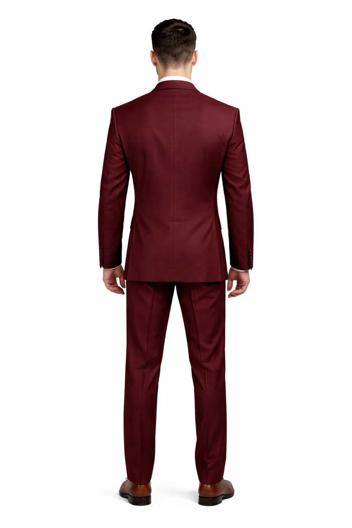 Men's 3 Piece Wool Suit Bold Colors 100% Wool Statement
