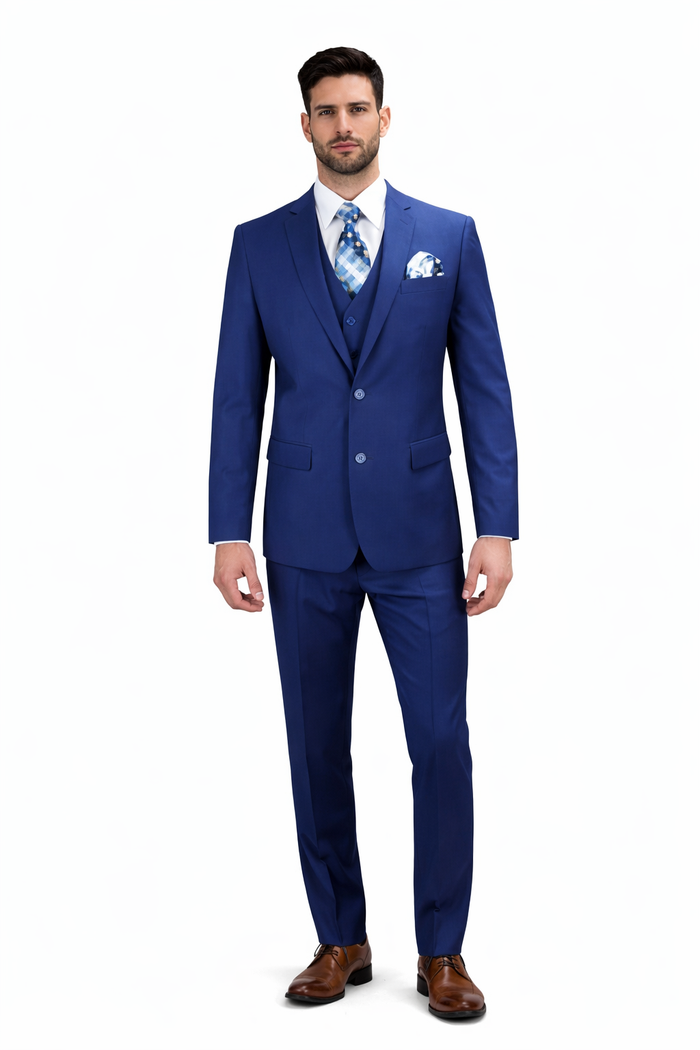 Men's 3 Piece Wool Suit Bold Colors 100% Wool Statement
