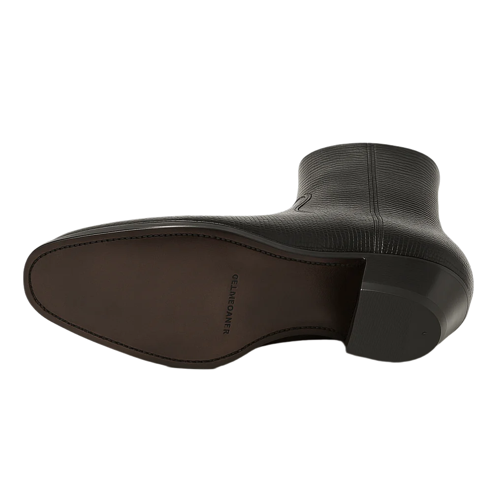 Mens Dress Ankle Boots Los Altos Boots Short Cowboy Boot - Western Ankle Boots Exotic Skin + Black + Skin Type-New Designer Collection - US 8.0 Standard/D/ Medium / Eu:41-42