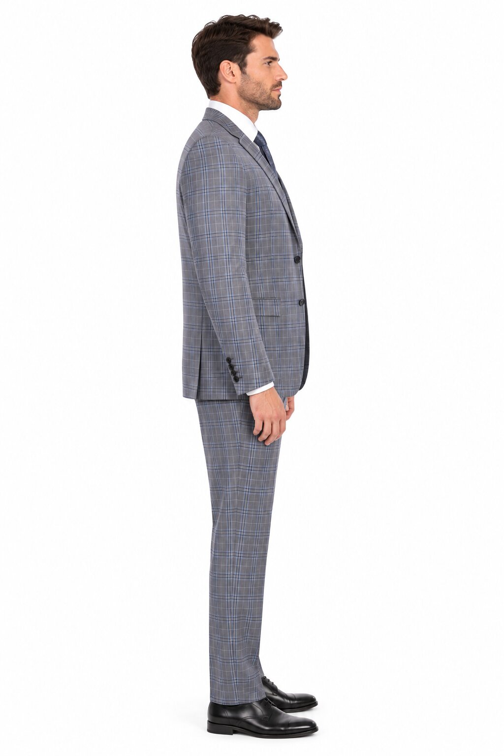 Big and Tall Suit -   Plaid Big and Tall 3 PC Suit